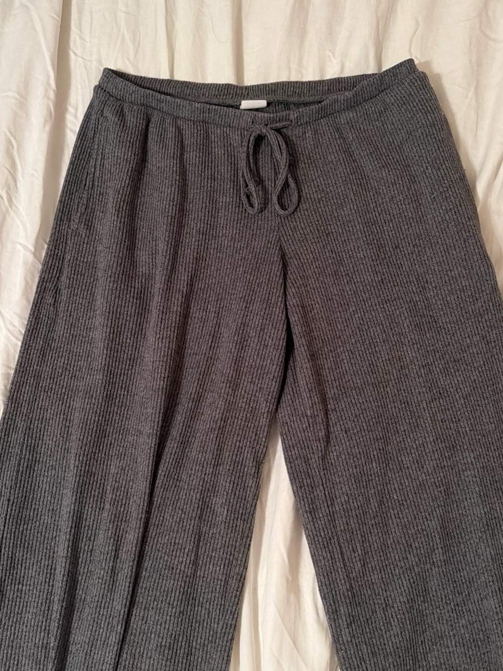 Hollister Ribbed Lounge Sleep Pants in Charcoal Gray
